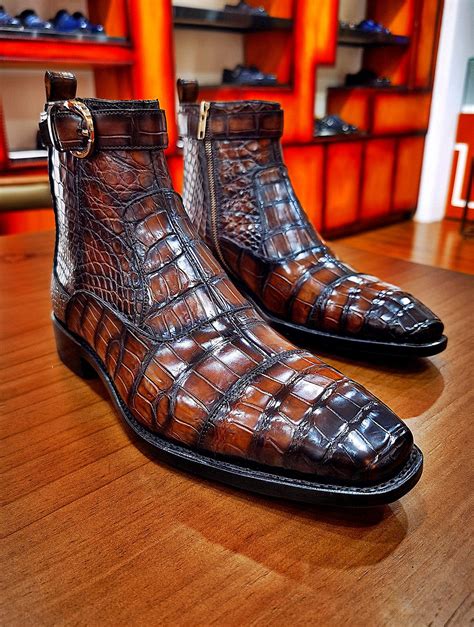 replica alligator boots|men's alligator boots.